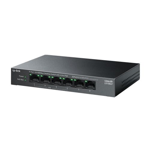 TP-Link LS106LP 6-Port 10/100Mbps Desktop Switch mit 4-Port PoE