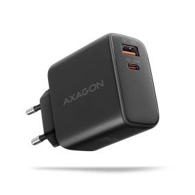   AXAGON ACU-PQ45 PD3.0 & QC4+ 2xOutputs Wandladegerät 45W Schwarz