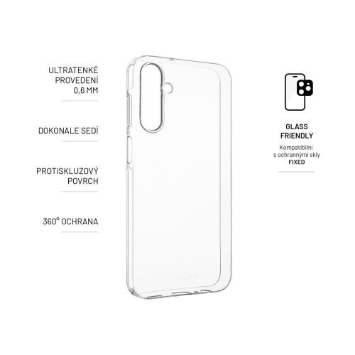 FIXED TPU Ultra-dünne Handyhülle für Samsung Galaxy A15/A15 5G, transparent