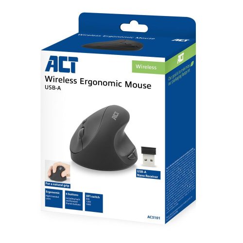ACT AC5101 Kabellose Ergonomische Maus Schwarz
