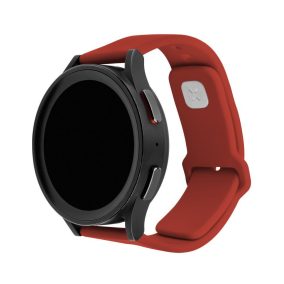   FIXED Sportliches Silikonband mit Schnellverschluss für 22mm Smartwatches, Rot