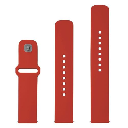 FIXED Sportliches Silikonband mit Schnellverschluss für 22mm Smartwatches, Rot