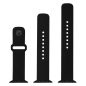  FIXED Silikon Sportliches Uhrenarmband für Apple Watch 38/40/41mm Smartwatches, Schwarz