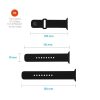 FIXED Silikon Sportliches Uhrenarmband für Apple Watch 38/40/41mm Smartwatches, Schwarz