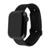 FIXED Silikonarmband für Apple Watch 42/44/45mm Smartwatches, Schwarz, FIXSST2-434-BK
