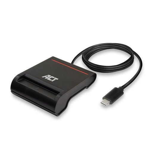 ACT AC6020 Externer USB-C Smartcard eID Kartenleser Schwarz