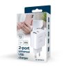 Gembird 2-Port Universal USB-Ladegerät A+C 2,4A Weiß