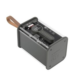   Gembird Transparent QC3.0 Schnellladung 18000mAh Powerbank Schwarz