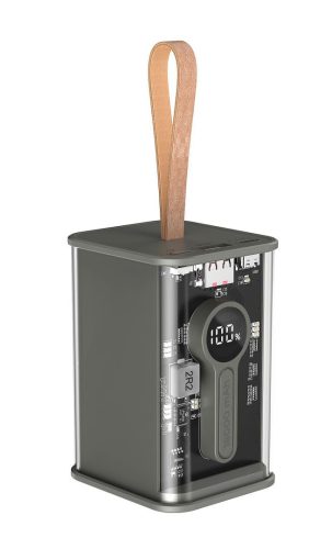 Gembird Transparent QC3.0 Schnellladung 18000mAh Powerbank Schwarz