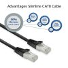ACT CAT8 U-FTP Patchkabel 0,25m Schwarz