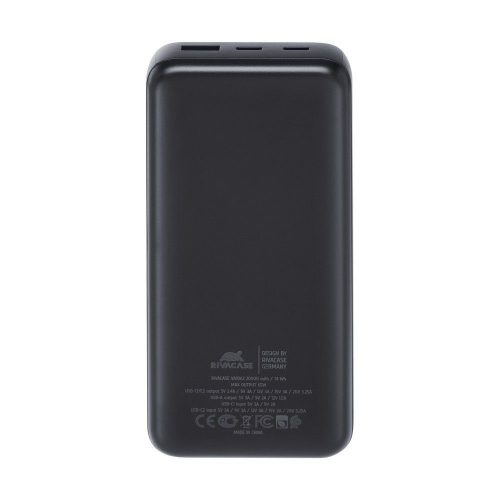 RivaCase VA1082 PD 65W 20000mAh Powerbank Schwarz