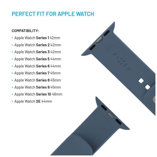 FIXED Silikon Sportliches Armband für Apple Watch 38/40/41mm Smartwatches, Grün-Blau