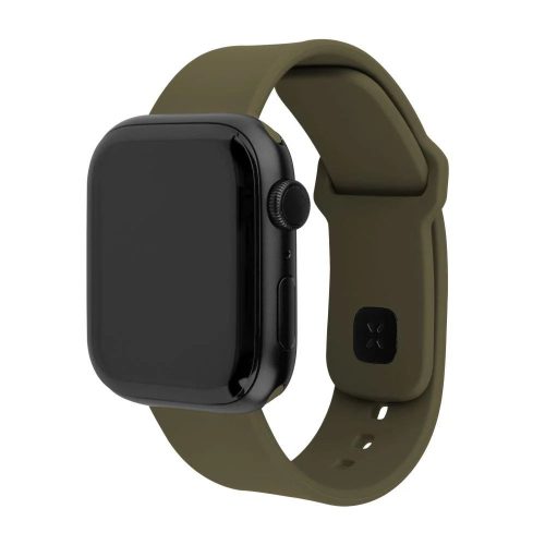 FIXED Silikon Sportuhrarmband für Apple Watch 38/40/41mm Smartwatches, Olivgrün