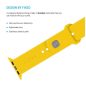   FIXED Sportliches Silikonband für Apple Watch 42/44/45mm, gelb