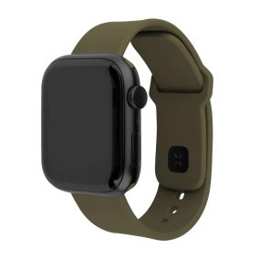   Sportliches Silikonband für die Apple Watch 42/44/45mm, Olivgrün