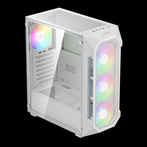 Gamdias Aura GC1 Elite WH ARGB Sicherheitsglas Weiß