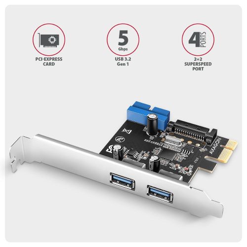 PCIe-Controller 2x ext. + 2x int. USB 5 Gbps