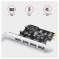   AXAGON PCEU-430RS PCIe-Controller 4x ext. USB-A 5Gbps-Anschluss