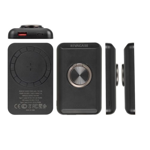 RivaCase RivaPower VA2603 5000mAh Magsafe Qi Wireless PowerBank Schwarz