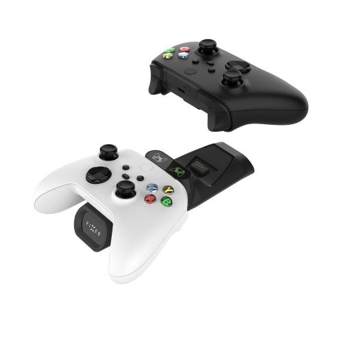 FIXED Doppelladestation für Xbox Series S, X Controller und One Wireless Controller, schwarz
