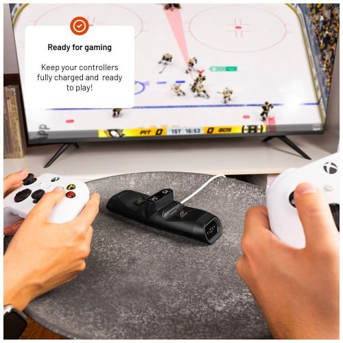 FIXED Doppelladestation für Xbox Series S, X Controller und One Wireless Controller, schwarz
