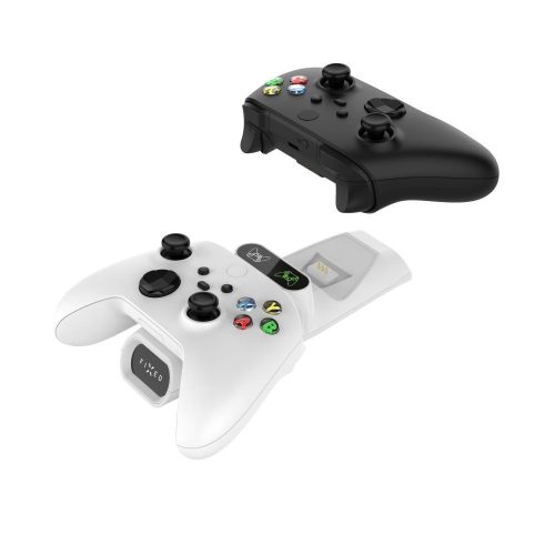 FIXED Doppelladegerät für Xbox Series S, X Controller und One Wireless Controller, weiß