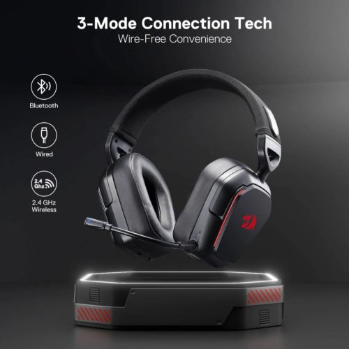 Kabelloses Bluetooth RGB Gaming-Headset Schwarz