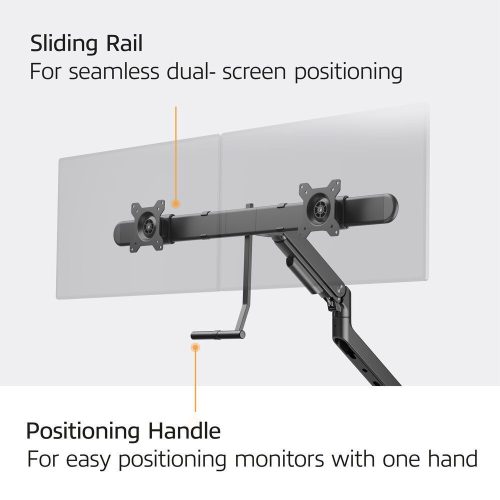 ACT AC8344 Dual Monitor Arm Office Premium with Gas Spring Crossbar