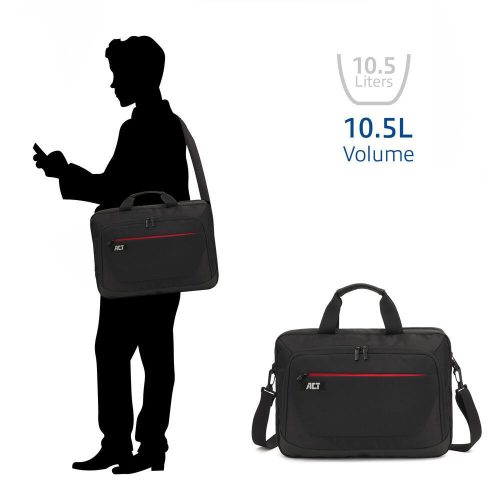 ACT AC8570 Vorstadt-Schultertasche für Laptops bis zu 15,6 Zoll Schwarz