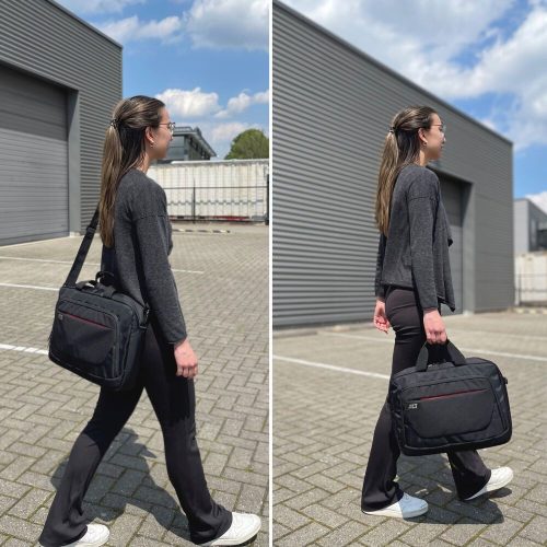 ACT AC8570 Vorstadt-Schultertasche für Laptops bis zu 15,6 Zoll Schwarz