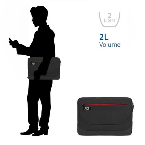 ACT AC8585 Vorstadt Laptop Hülle 15,6" Schwarz