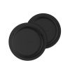 FIXED Seidiges Silikonetui für Apple AirTag Doppelpack Schwarz