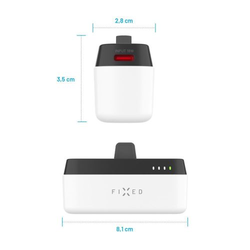FIXED Zen 5 Plug-in PD 20W 5000mAh PowerBank weiß