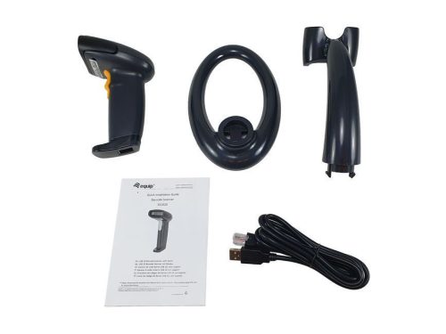 EQuip USB 1D Barcode Scanner with Stand Vonalkódolvasó Black