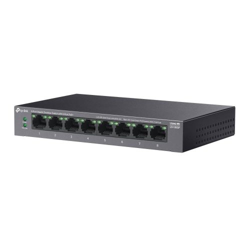 TP-Link LS108GP 8-Port Gigabit Desktop Switch mit 8-Port PoE+