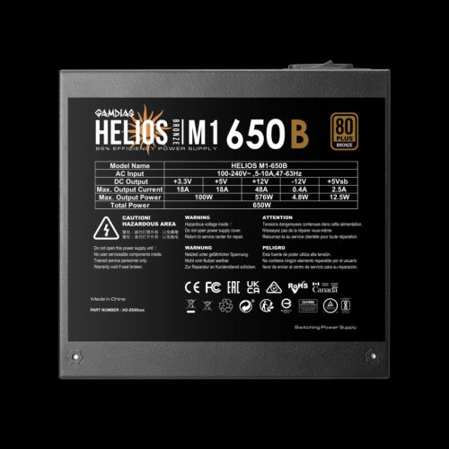 Helios M1-650B 650W 80+ Bronze