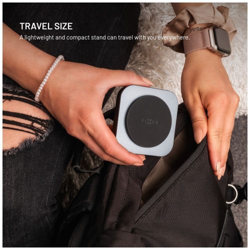 FIXED MagFlex kabelloses Ladegerät, gleichzeitiges Laden von 3 Geräten, MagSafe-Unterstützung, grau