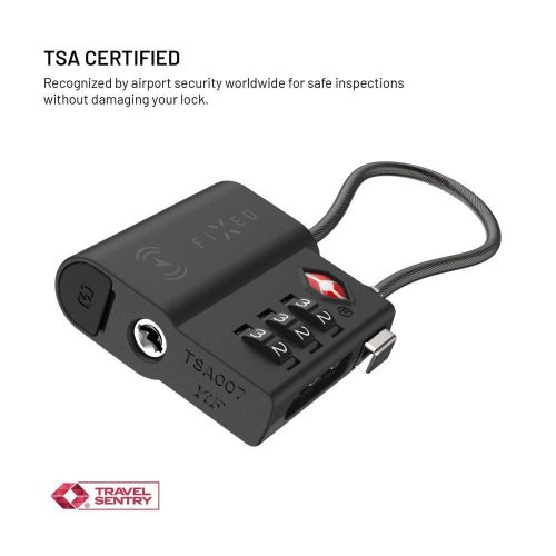 FIXED intelligentes Standortschloss, schwarz