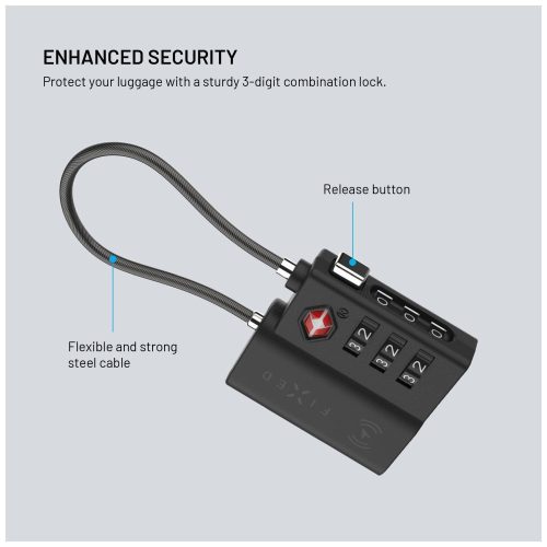 FIXED intelligentes Standortschloss, schwarz
