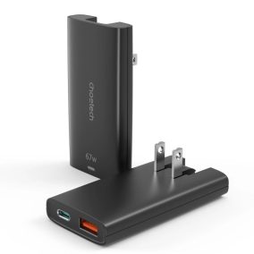 Choetech PD6011 67W Dual-Port Portable GaN Adapter Schwarz