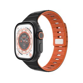   FIXED magnetisches Silikonarmband für Apple Watch 42/44/45/46/49mm, schwarz
