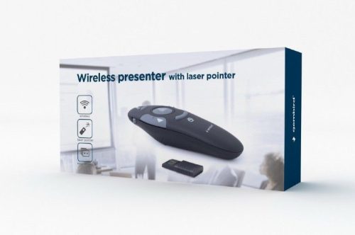 Gembird WP-L-11 Wireless Presenter Roter Laser Schwarz