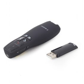 Gembird WP-L-12 Wireless Presenter Roter Laser Schwarz