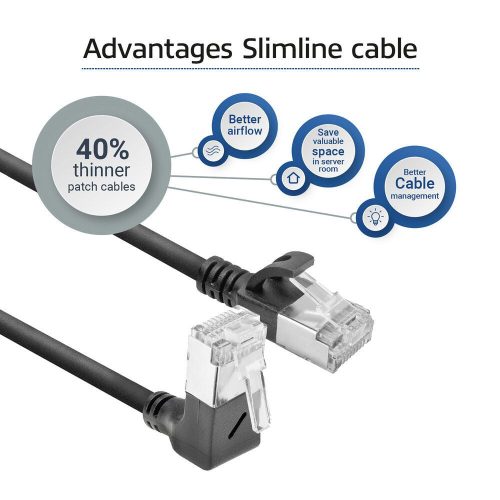 ACT CAT6A U-FTP Patch Cable 1m Black