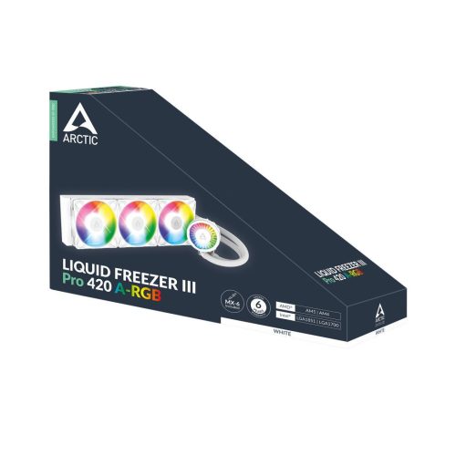 Arktische Flüssigkeitskühlung III Pro 420 A-RGB Weiß