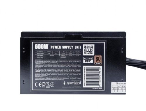 Gembird 600W 80+ Bronze CCC-PSU80P-BBP-600
