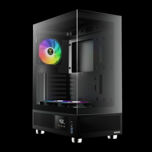 Gamdias Atlas E1 ARGB gehärtetes Glas Schwarz