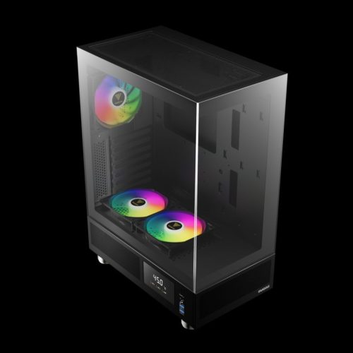 Gamdias Atlas E1 ARGB gehärtetes Glas Schwarz