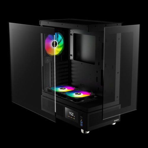Gamdias Atlas E1 ARGB gehärtetes Glas Schwarz