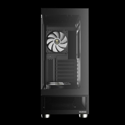 Gamdias Atlas E1 ARGB gehärtetes Glas Schwarz